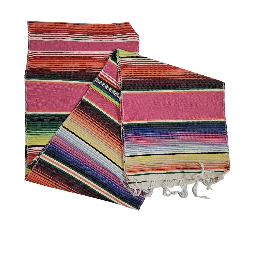 Mexican Fiesta Table Runner Unbranded Boho Baja Spring Picnic Serape‎ Party
